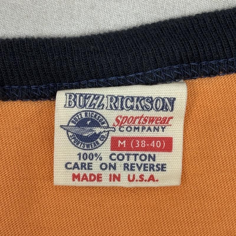 バズリクソンズ Buzz Rickson s Tシャツ 半袖 USA製 Fighting Cocks プリント リンガー Tシャツ M メンズ USED 古着 中古 50163456