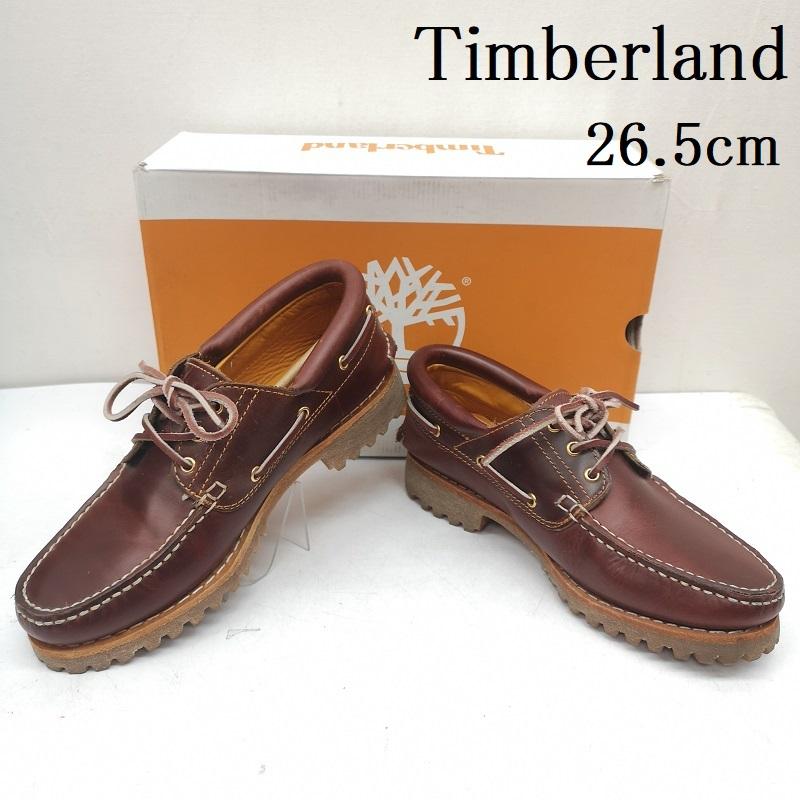 ティンバーランド Timberland 革靴 革靴 TB050009648 AUTHENTIC HANDSEWN BOAT SHOE 3eye クラシックラグ 26.5cm 茶 / ブラウン / brown メンズ USED 古着 中古 50163458