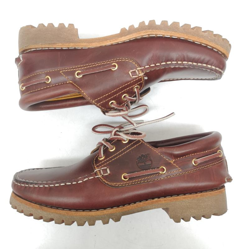 ティンバーランド Timberland 革靴 革靴 TB050009648 AUTHENTIC HANDSEWN BOAT SHOE 3eye クラシックラグ 26.5cm 茶 / ブラウン / brown メンズ USED 古着 中古 50163458