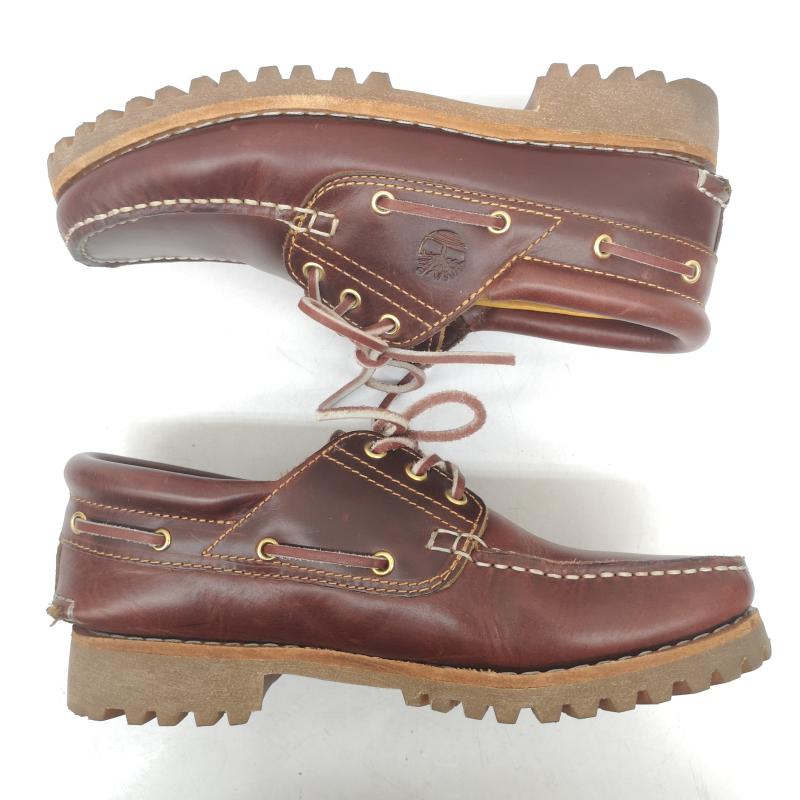 ティンバーランド Timberland 革靴 革靴 TB050009648 AUTHENTIC HANDSEWN BOAT SHOE 3eye クラシックラグ 26.5cm 茶 / ブラウン / brown メンズ USED 古着 中古 50163458
