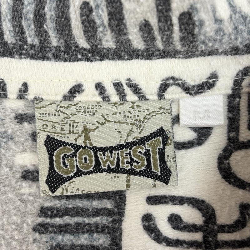 ゴーウエスト GOWEST ジャケット、上着 ジャンパー、ブルゾン ハーフレースアップ 総柄 フリース プルオーバー シャツ ジャケット M メンズ USED 古着 中古 50163463