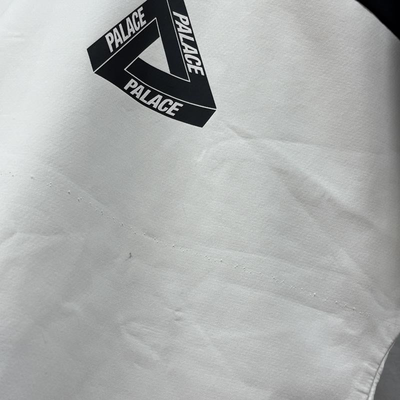 パレス PALACE トレーナー 長袖 adidas アディダス ロゴ プリント ナイロン トレーナー AC2691 S 白 / ホワイト / white X 黒 / ブラック / black メンズ USED 古着 中古 50163473