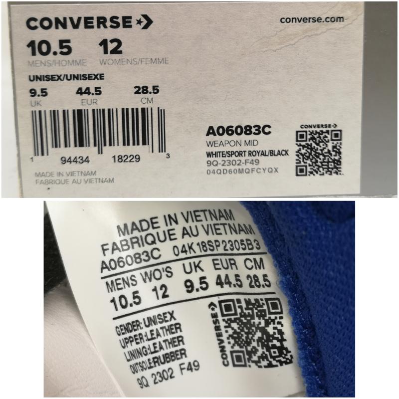 コンバース CONVERSE スニーカー スニーカー A06083C FRAGMENT DESIGN WEAPON MID 28.5cm 白 / ホワイト / white メンズ USED 古着 中古 50163474