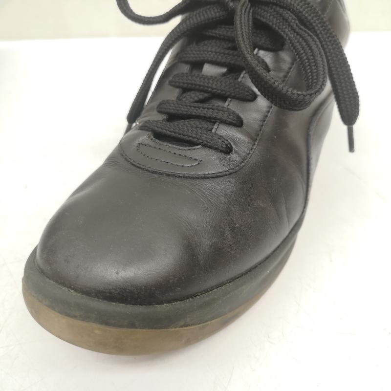 ルイヴィトン LOUIS VUITTON スニーカー スニーカー レザー MA1001 ヌメ革 ロゴパッチ 23.5cm 黒 / ブラック / black レディース USED 古着 中古 50163475