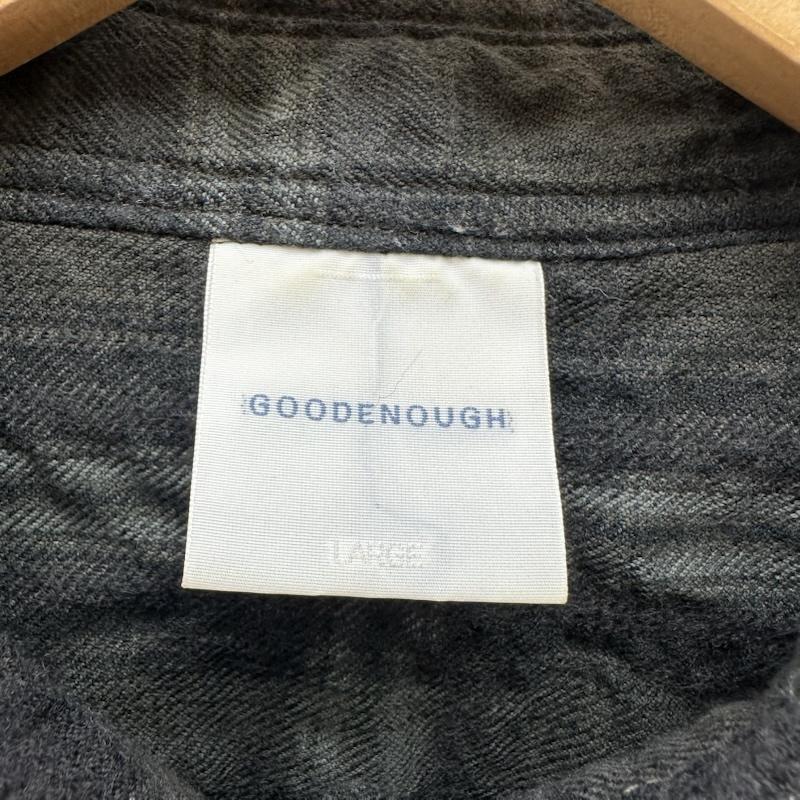 グッドイナフ GOODENOUGH シャツ、ブラウス 長袖 00s コットン ウール チェック シャツ L 黒 / ブラック / black X ダークグレー / ダークグレー / メンズ USED 古着 中古 50163478