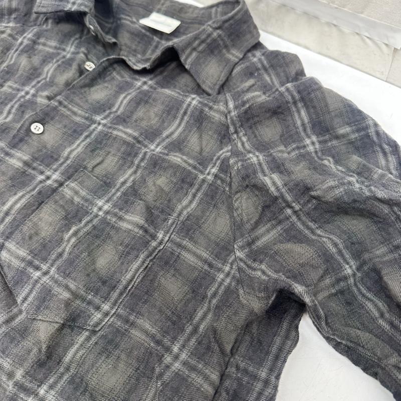 グッドイナフ GOODENOUGH シャツ、ブラウス 長袖 00s コットン ウール チェック シャツ L 黒 / ブラック / black X ダークグレー / ダークグレー / メンズ USED 古着 中古 50163478