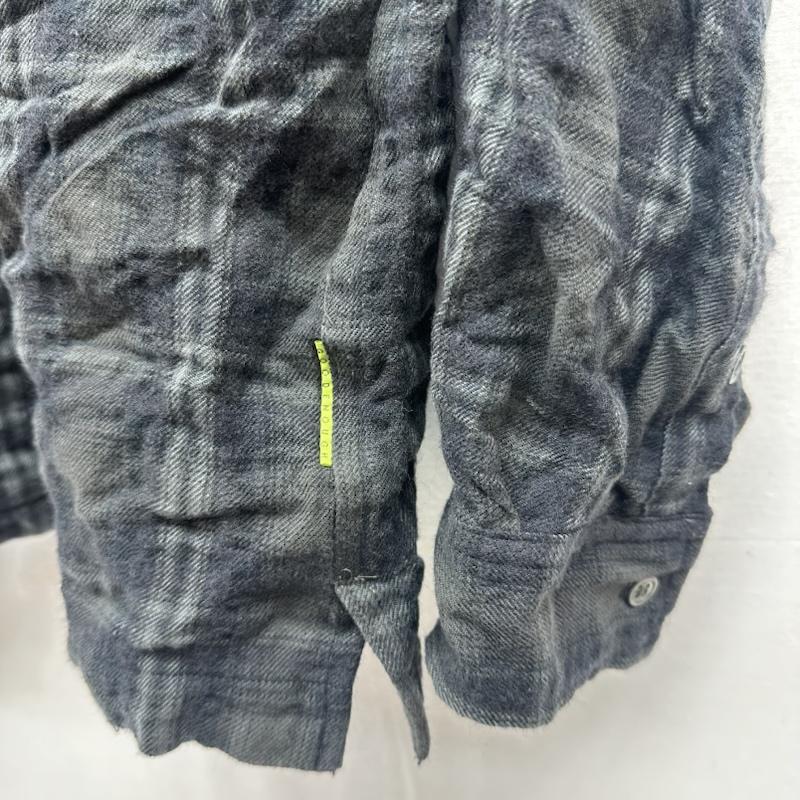 グッドイナフ GOODENOUGH シャツ、ブラウス 長袖 00s コットン ウール チェック シャツ L 黒 / ブラック / black X ダークグレー / ダークグレー / メンズ USED 古着 中古 50163478