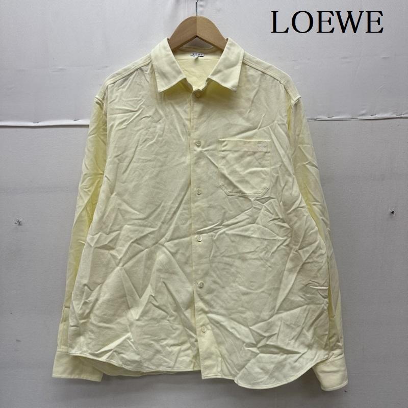 ロエベ LOEWE シャツ、ブラウス 長袖 アナグラム 刺繍 シャツ H526Y05W86 - 黄 / イエロー / yellow メンズ USED 古着 中古 50163483