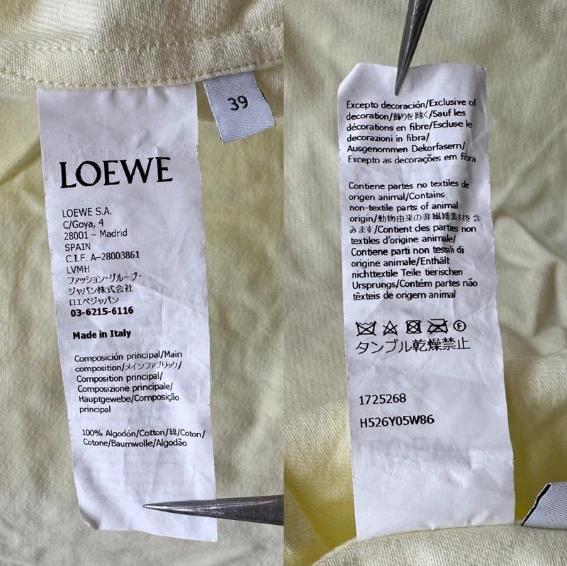 ロエベ LOEWE シャツ、ブラウス 長袖 アナグラム 刺繍 シャツ H526Y05W86 - 黄 / イエロー / yellow メンズ USED 古着 中古 50163483