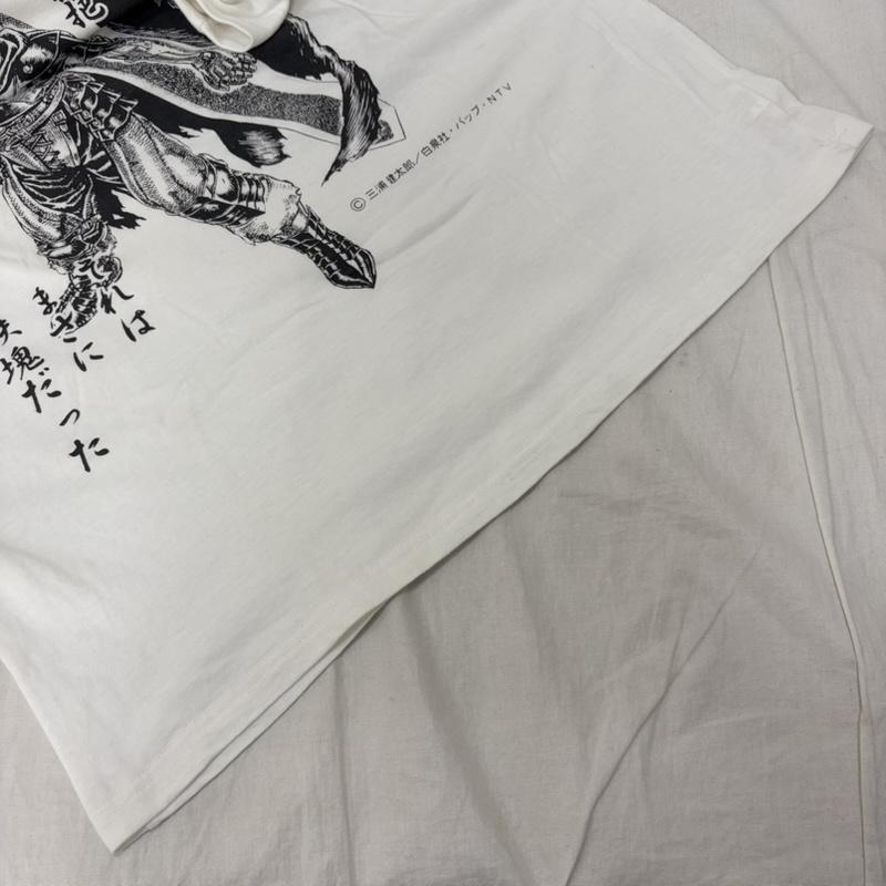 古着 USED Tシャツ 半袖 Berserk ベルセルク ガッツ ドラゴン殺し 名台詞 ©三浦建太郎 white L L キャラクター X ロゴ、文字 白 / ホワイト / white メンズ USED 古着 中古 50163487