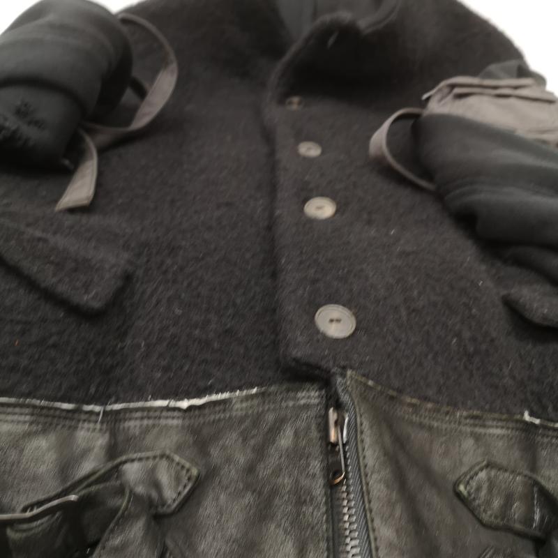 ナンバーナイン NUMBER (N)INE ジャケット、上着 ジャンパー、ブルゾン 05AW HIGH STREET期 ハイストリート期 ドッキング 再構築 ジャケット 5 黒 / ブラック / black メンズ USED 古着 中古 50163490