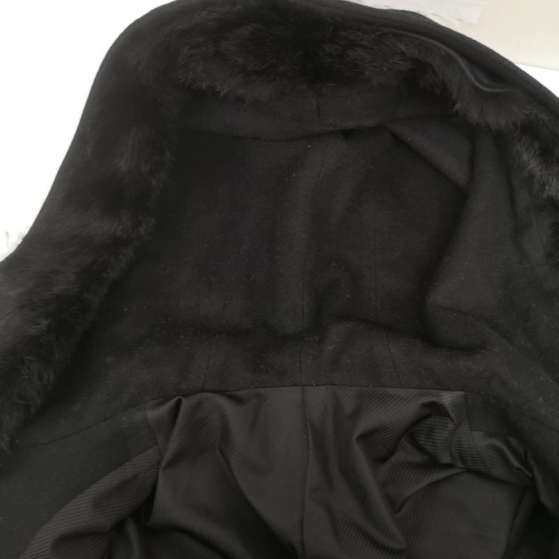 ナンバーナイン NUMBER (N)INE コート コート一般 06AW Noir期 ジレ レイヤード クローバー エルボーパッチ モッズコート F06-NJ042 3 黒 / ブラック / black メンズ USED 古着 中古 50163491