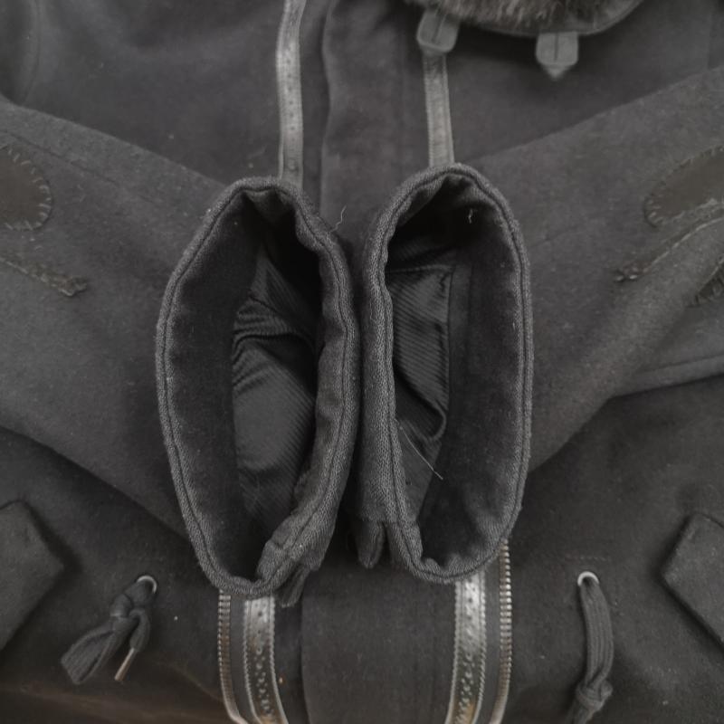 ナンバーナイン NUMBER (N)INE コート コート一般 06AW Noir期 ジレ レイヤード クローバー エルボーパッチ モッズコート F06-NJ042 3 黒 / ブラック / black メンズ USED 古着 中古 50163491