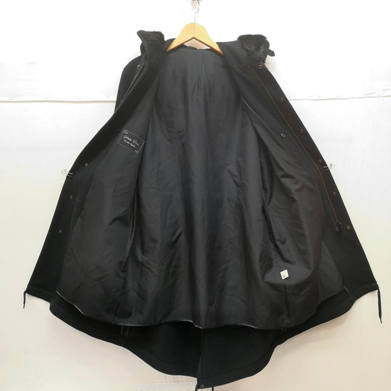ナンバーナイン NUMBER (N)INE コート コート一般 06AW Noir期 ジレ レイヤード クローバー エルボーパッチ モッズコート F06-NJ042 3 黒 / ブラック / black メンズ USED 古着 中古 50163491