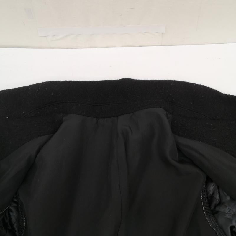 ナンバーナイン NUMBER (N)INE コート コート一般 05AW HIGH STREET期 ドッキング フランネル スエード ボイルド ウールコート 3 黒 / ブラック / black メンズ USED 古着 中古 50163492
