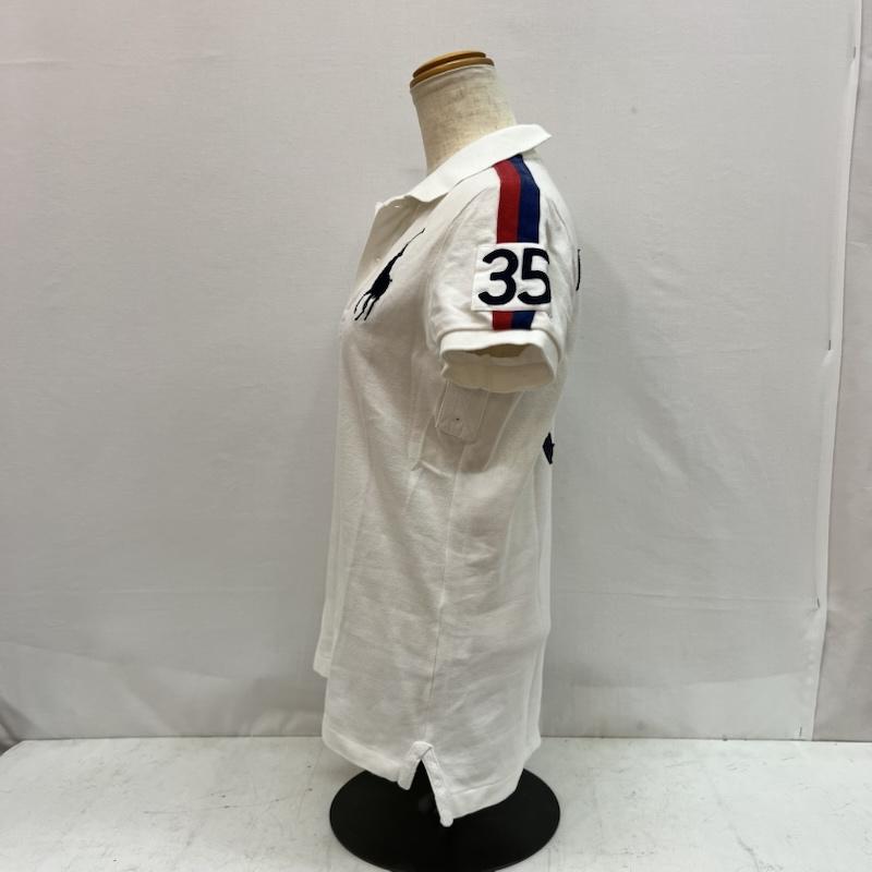 ラルフローレン RALPHLAUREN ポロシャツ 半袖 ビッグポニー スキニー ポロシャツ ナンバリング y2k L 白 / ホワイト / white レディース USED 古着 中古 50163494