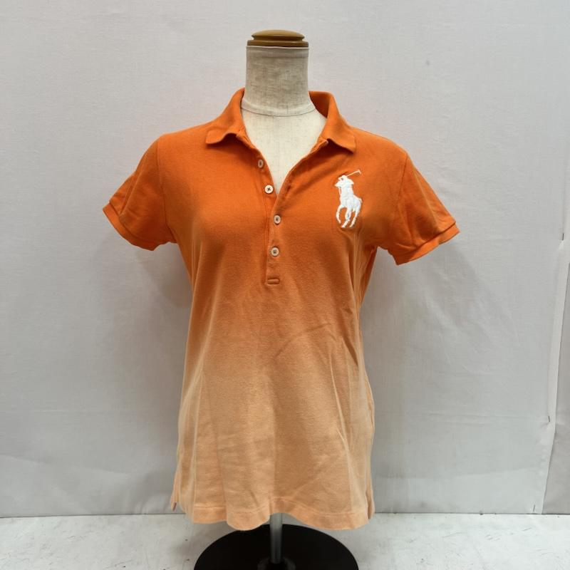 ラルフローレン RALPHLAUREN ポロシャツ 半袖 ビッグポニー グラデーション スキニー ポロシャツ y2k L 橙 / オレンジ / orange レディース USED 古着 中古 50163495