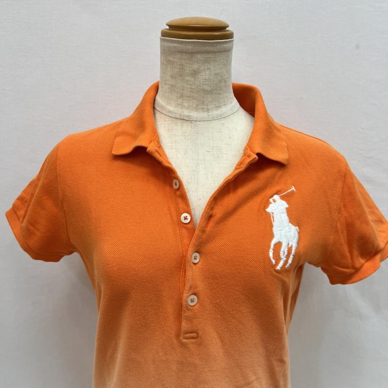 ラルフローレン RALPHLAUREN ポロシャツ 半袖 ビッグポニー グラデーション スキニー ポロシャツ y2k L 橙 / オレンジ / orange レディース USED 古着 中古 50163495