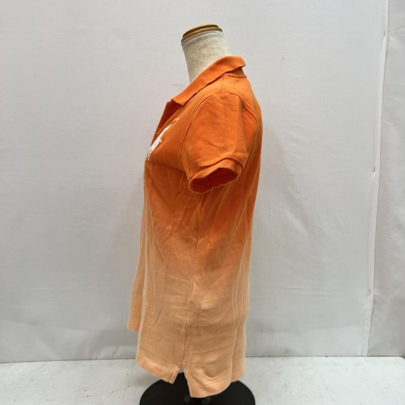 ラルフローレン RALPHLAUREN ポロシャツ 半袖 ビッグポニー グラデーション スキニー ポロシャツ y2k L 橙 / オレンジ / orange レディース USED 古着 中古 50163495