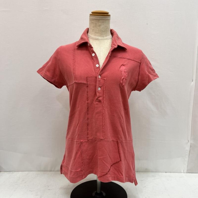 ラルフローレン RALPHLAUREN ポロシャツ 半袖 ビッグポニー パッチワーク スキニー ポロシャツ y2k L 桃 / ピンク / pink レディース USED 古着 中古 50163498