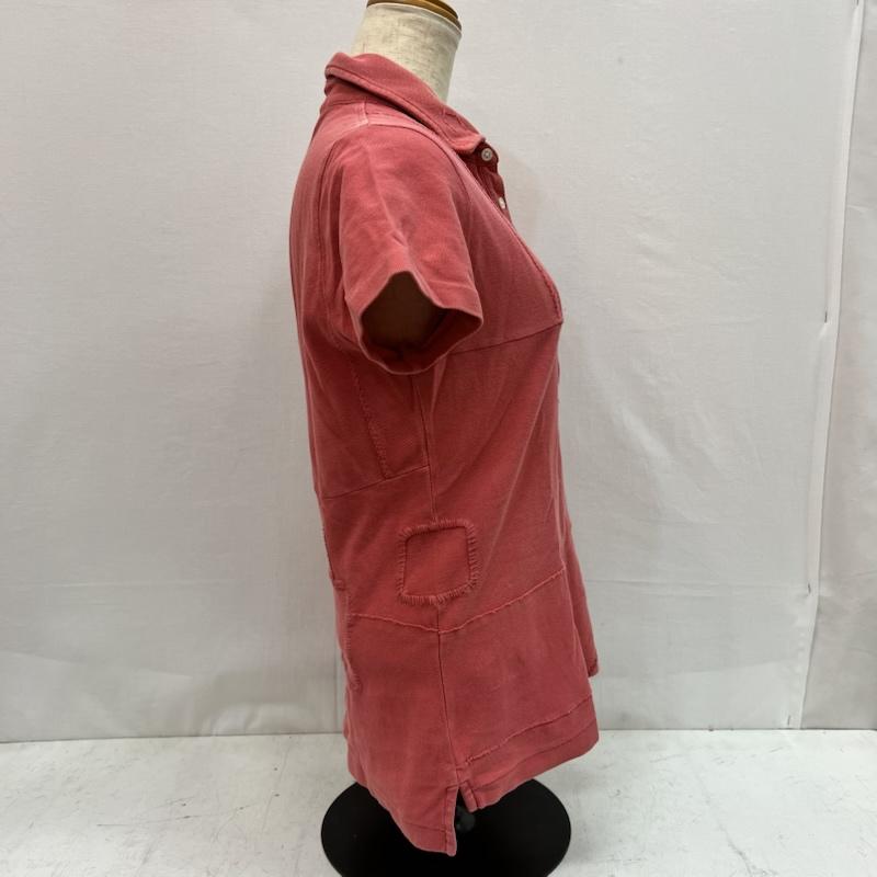 ラルフローレン RALPHLAUREN ポロシャツ 半袖 ビッグポニー パッチワーク スキニー ポロシャツ y2k L 桃 / ピンク / pink レディース USED 古着 中古 50163498