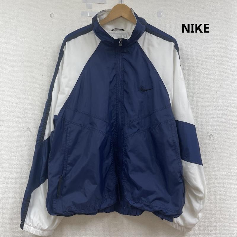 ナイキ NIKE ジャケット、上着 ジャンパー、ブルゾン 90s 白タグ ヴィンテージ ナイロン ジップアップ ジャケット XL 紺 / ネイビー / navy メンズ USED 古着 中古 50163501