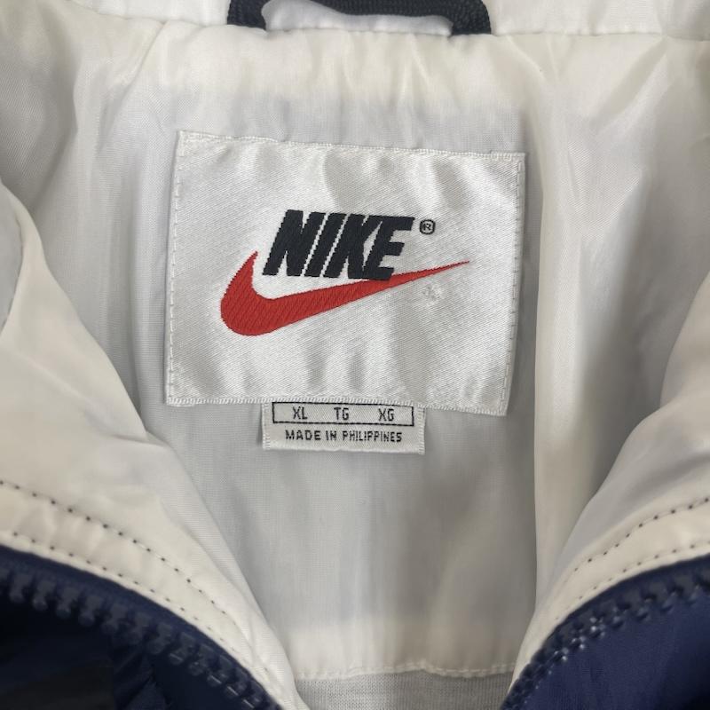 ナイキ NIKE ジャケット、上着 ジャンパー、ブルゾン 90s 白タグ ヴィンテージ ナイロン ジップアップ ジャケット XL 紺 / ネイビー / navy メンズ USED 古着 中古 50163501