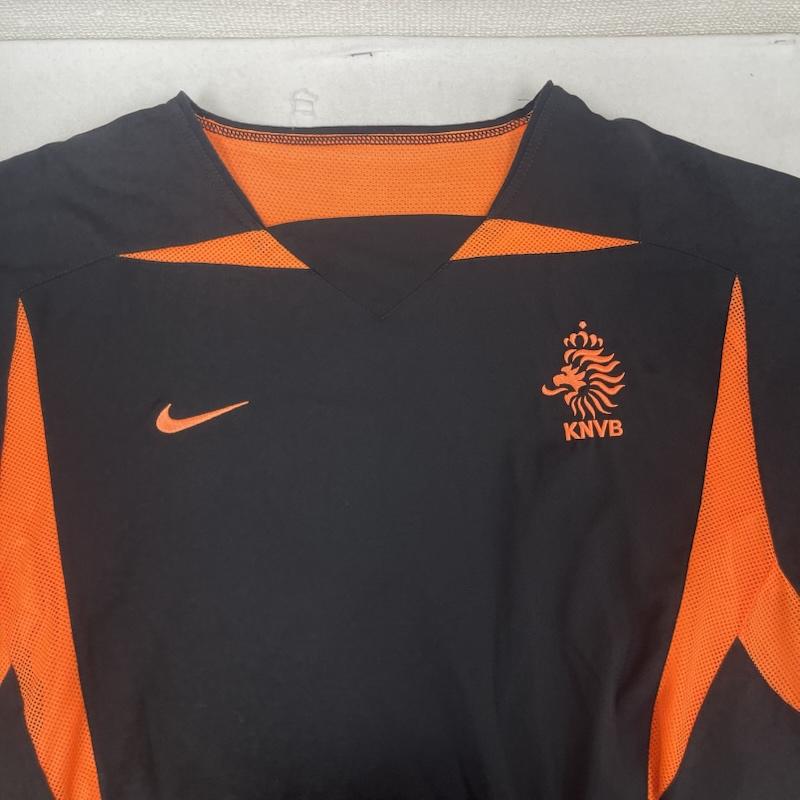 ナイキ NIKE カットソー 半袖 2002-2004 オランダ代表 アウェイ用 ユニフォーム メッシュ シャツ M 黒 / ブラック / black メンズ USED 古着 中古 50163502