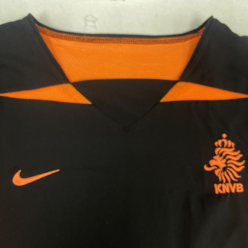 ナイキ NIKE カットソー 半袖 2002-2004 オランダ代表 アウェイ用 ユニフォーム メッシュ シャツ M 黒 / ブラック / black メンズ USED 古着 中古 50163502