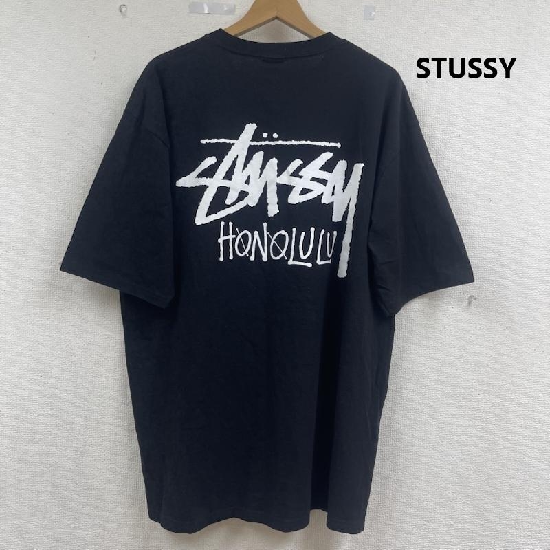 ステューシー STUSSY Tシャツ 半袖 STOCK HONOLULU TEE ロゴ プリント Tシャツ XL 黒 / ブラック / black メンズ USED 古着 中古 50163503