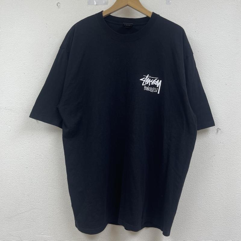 ステューシー STUSSY Tシャツ 半袖 STOCK HONOLULU TEE ロゴ プリント Tシャツ XL 黒 / ブラック / black メンズ USED 古着 中古 50163503