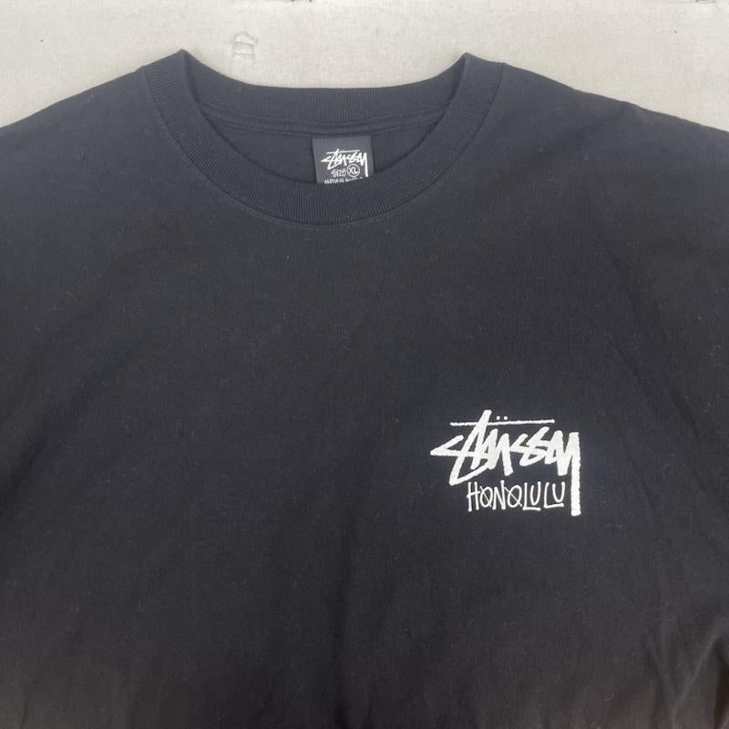 ステューシー STUSSY Tシャツ 半袖 STOCK HONOLULU TEE ロゴ プリント Tシャツ XL 黒 / ブラック / black メンズ USED 古着 中古 50163503