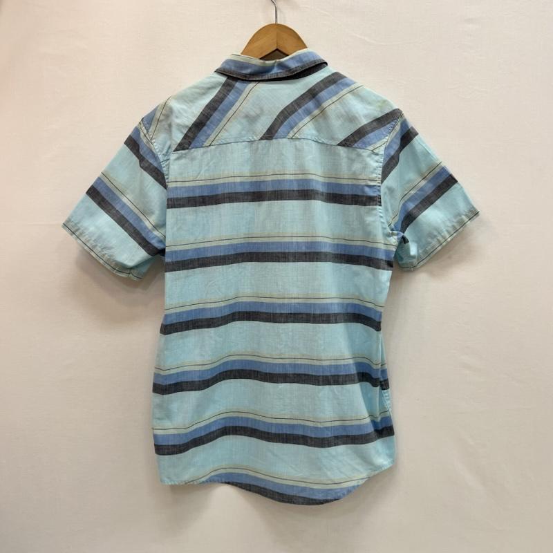 パタゴニア patagonia シャツ、ブラウス 半袖 オーガニックコットン ライトウェイト ブラフサイド シャツ 54121SP17 M ボーダー柄 青 / ブルー / blue メンズ USED 古着 中古 50163504