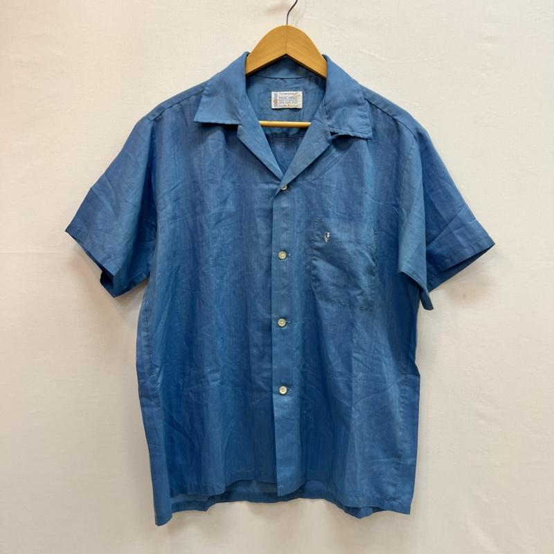 タウンクラフト TOWNCRAFT シャツ、ブラウス 半袖 70s オープンカラーシャツ 開襟 ヴィンテージ M 青 / ブルー / blue メンズ USED 古着 中古 50163505
