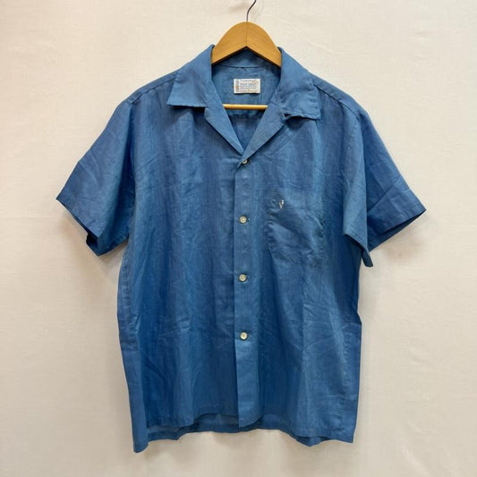 タウンクラフト TOWNCRAFT シャツ、ブラウス 半袖 70s オープンカラーシャツ 開襟 ヴィンテージ M 青 / ブルー / blue メンズ USED 古着 中古 50163505