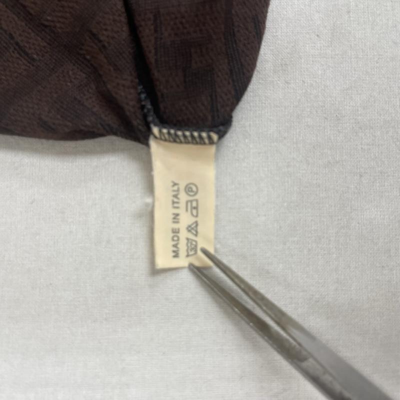 フェンディ FENDI カットソー 半袖 イタリア製 ズッカ柄 FFロゴ 総柄 Tシャツ カットソー 40 茶 / ブラウン / brown レディース USED 古着 中古 50163506