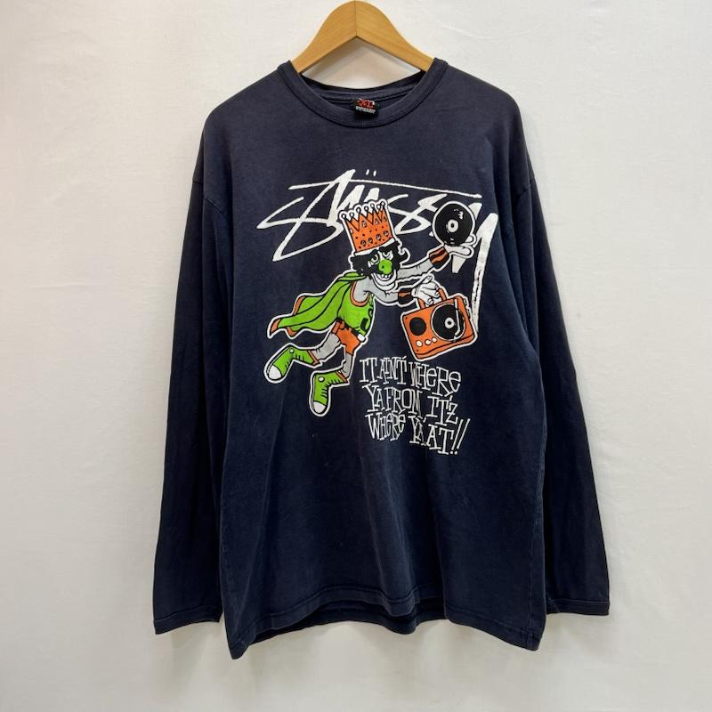 ステューシー STUSSY Tシャツ 長袖 00s ロングスリーブ Tシャツ ロンT オールド XL 紺 / ネイビー / navy メンズ USED 古着 中古 50163508