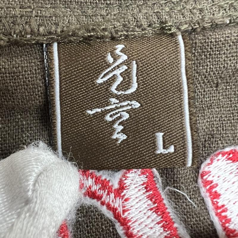 古着 USED シャツ、ブラウス 半袖 鯉 和柄 刺繍 開襟シャツ オープンカラー L 茶 / ブラウン / brown メンズ USED 古着 中古 50163509