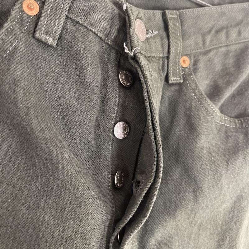 リーバイス Levi s パンツ デニム、ジーンズ 90s 00s 501 ボタンフライ デニム パンツ ダークグリーン 32インチ カーキ / カーキ / khaki メンズ USED 古着 中古 50163510