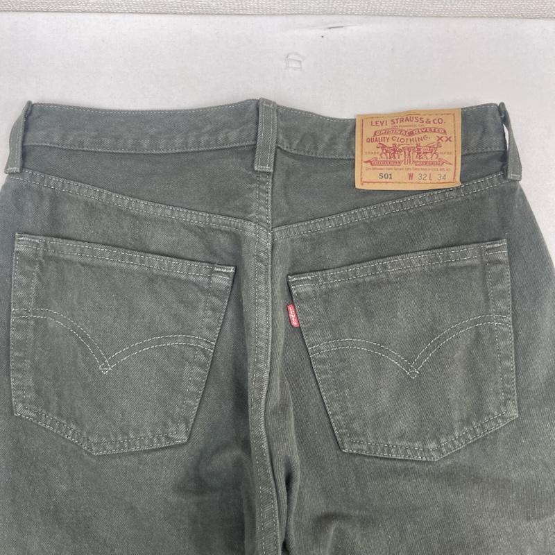 リーバイス Levi s パンツ デニム、ジーンズ 90s 00s 501 ボタンフライ デニム パンツ ダークグリーン 32インチ カーキ / カーキ / khaki メンズ USED 古着 中古 50163510