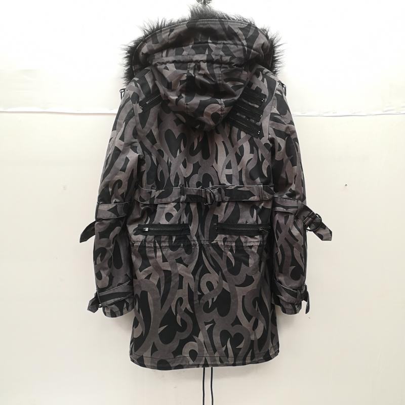 ナンバーナイン NUMBER (N)INE コート コート一般 04AW GIVE期 ギブ期 ハート トライバル N-3B コート 3 黒 / ブラック / black X 紫 / パープル / purple メンズ USED 古着 中古 50163511