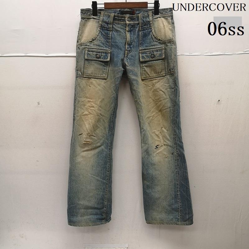 アンダーカバー UNDERCOVER パンツ デニム、ジーンズ 06ss T期 Paint damage denim Pants 6S234-P9 ペイント ダメージ デニムパンツ 3 インディゴ / インディゴ / Indigo メンズ USED 古着 中古 50163517