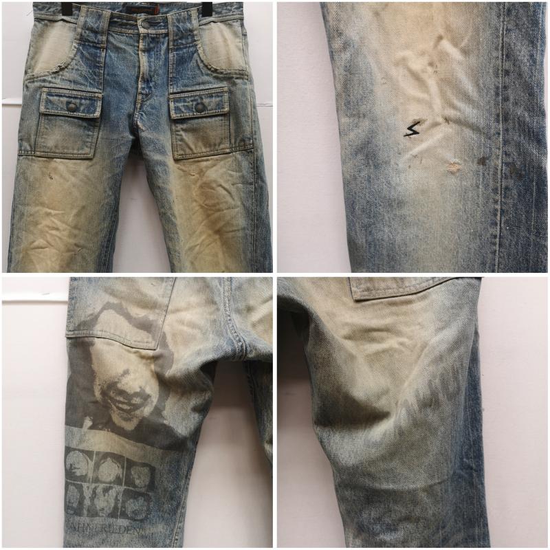 アンダーカバー UNDERCOVER パンツ デニム、ジーンズ 06ss T期 Paint damage denim Pants 6S234-P9 ペイント ダメージ デニムパンツ 3 インディゴ / インディゴ / Indigo メンズ USED 古着 中古 50163517