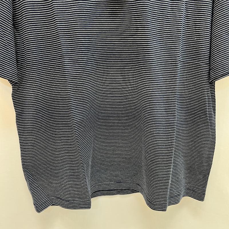 ワイルドシングス WILD THINGS Tシャツ 半袖 フリークスストア別注 マイクロボーダー ロゴ Ｔシャツ L 紺 / ネイビー / navy メンズ USED 古着 中古 50163520
