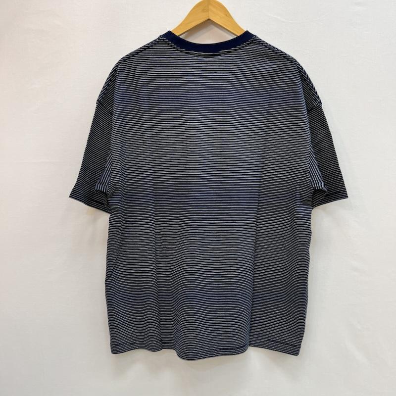 ワイルドシングス WILD THINGS Tシャツ 半袖 フリークスストア別注 マイクロボーダー ロゴ Ｔシャツ L 紺 / ネイビー / navy メンズ USED 古着 中古 50163520