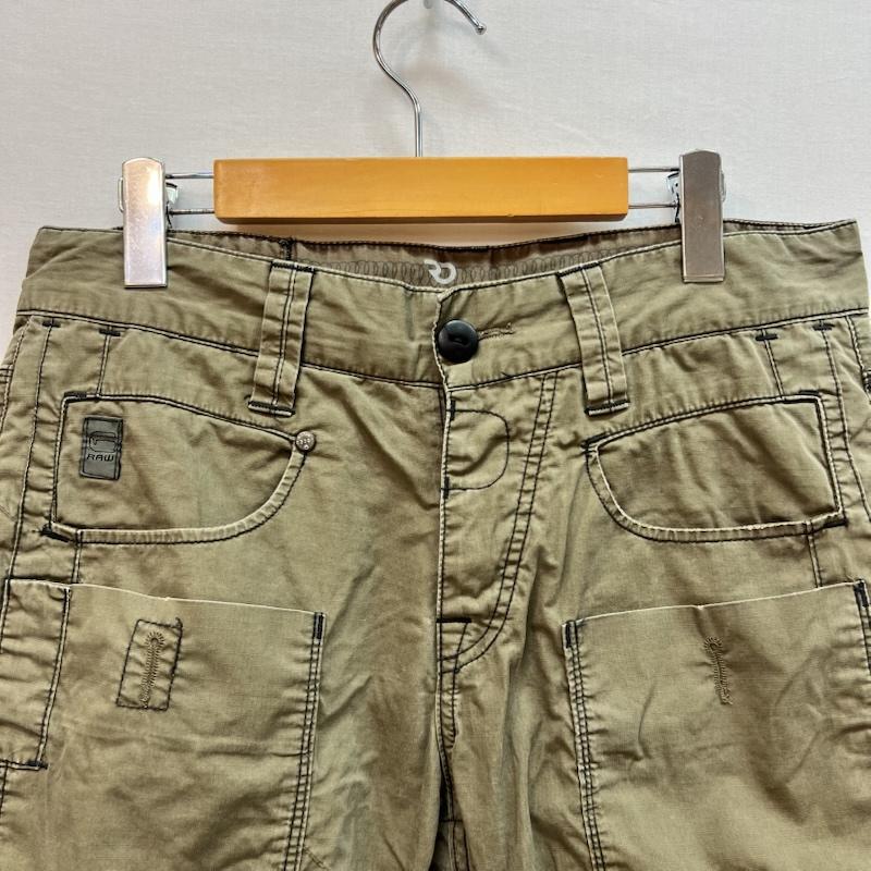 ジースターロゥ G-STAR RAW パンツ ショートパンツ ミリタリー カーゴ ショートパンツ 31インチ カーキオリーブ / カーキオリーブ / メンズ USED 古着 中古 50163521