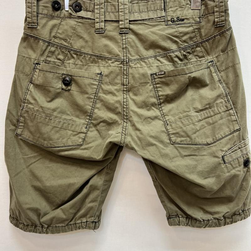 ジースターロゥ G-STAR RAW パンツ ショートパンツ ミリタリー カーゴ ショートパンツ 31インチ カーキオリーブ / カーキオリーブ / メンズ USED 古着 中古 50163521