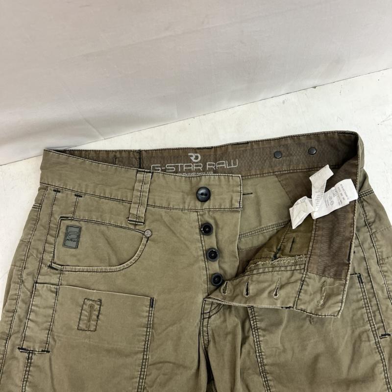 ジースターロゥ G-STAR RAW パンツ ショートパンツ ミリタリー カーゴ ショートパンツ 31インチ カーキオリーブ / カーキオリーブ / メンズ USED 古着 中古 50163521