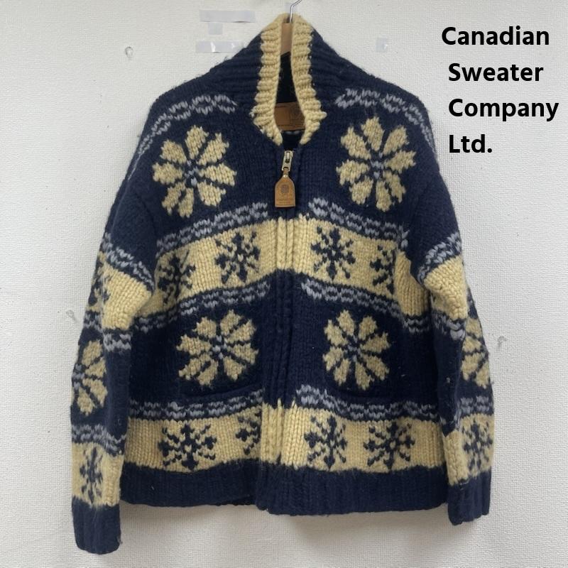 カナディアンセーター Canadian Sweater Company Ltd. ニット、セーター 長袖 スノーフレーク レザータブ ジップアップ カウチン セーター マルチカラー / マルチカラー / multicolor メンズ USED 古着 中古 50163522