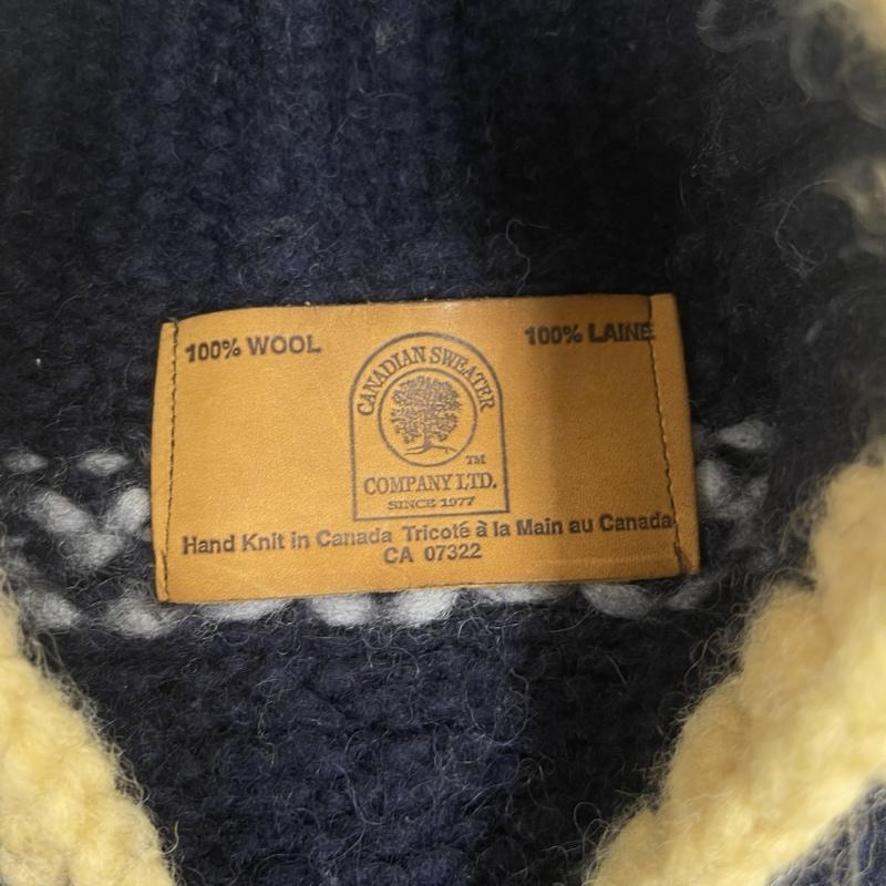 カナディアンセーター Canadian Sweater Company Ltd. ニット、セーター 長袖 スノーフレーク レザータブ ジップアップ カウチン セーター マルチカラー / マルチカラー / multicolor メンズ USED 古着 中古 50163522